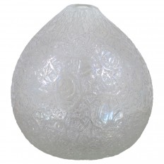 Textured iridescent Murano glass vase